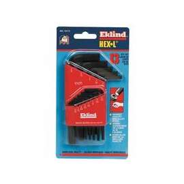Hex-L Key Set, 13 per holder, Hex Tip, Inch, Short Arm