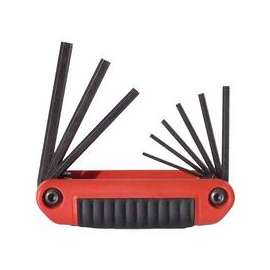 Ergo-Fold Hex Key Sets, 9 per set, Hex Tip, Inch, Medium Handle