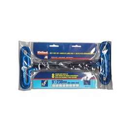 Cushion Grip Hex T-Key Sets, 8 per pouch, Hex Tip, Metric, 9 in Handle