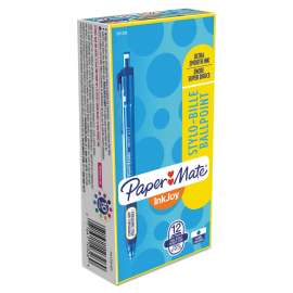 InkJoy 300 RT Retractable Ballpoint Pen, Fine 0.7mm, Blue Ink/Barrel, Dozen