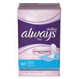 Dailies Thin Liners, Regular, 60/Pack