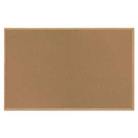 Value Cork Bulletin Board with Oak Frame, 48 x 72, Natural