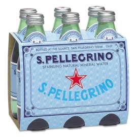 Sparkling Natural Mineral Water, 8 oz Bottle, 24/Carton