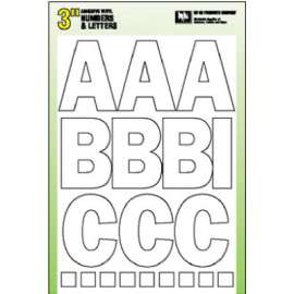 3" WHT Numb/Letter Set
