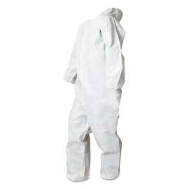 Disposable Coveralls, White, Medium, Polypropylene, 25/Carton