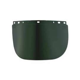 High Performance Faceshield Windows, Dark Green, Wide View, 9" x 16 1/2"