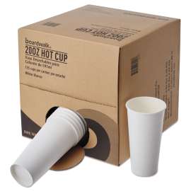 Convenience Pack Paper Hot Cups, 20 oz, White, 135/Carton
