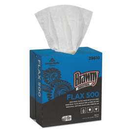 FLAX 500 Light Duty Cloths, 9 x 16 1/2, White, 132/Box, 10 Box/Carton