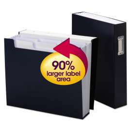 Book Shelf Organizer w/ SuperTab, 2.5" Expansion, 6 Sections, 1/3-Cut Tab, Letter Size, Monaco Blue/White