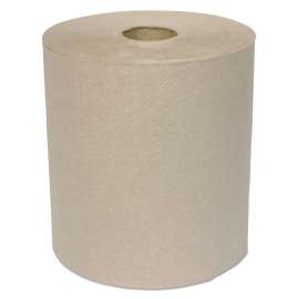 Hardwound Roll Towels, 1-Ply, Kraft, 8" x 700 ft, 6/Carton