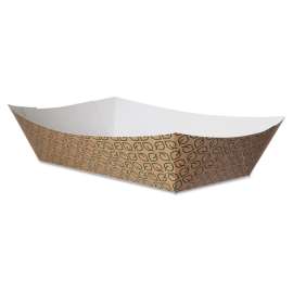 Sugarcane Food Trays, White/Kraft, 5 lb Capacity, 9 x 6 x 2, 500/Carton
