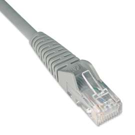 Cat6 Gigabit Snagless Molded Patch Cable, RJ45 (M/M), 14 ft., Gray