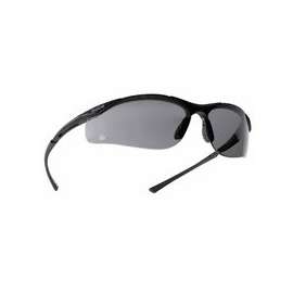 Contour Series Safety Glasses, Smoke Lens, Anti-Fog, Anti-Scratch, Black Frame