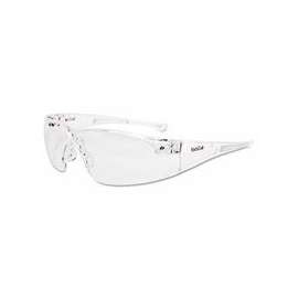 Rush Series Safety Glasses, Clear Lens, Anti-Fog, Anti-Scratch, Clear Frame, TPR