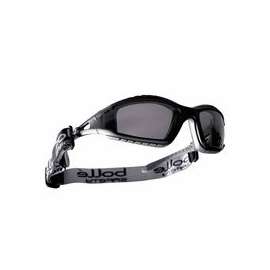 Tracker Series Safety Glasses, Smoke Lens, Smoke, Black/Gray Frame, Foam, Rubber