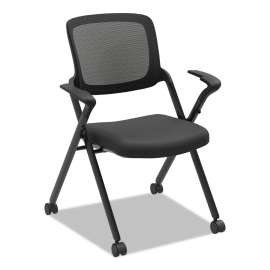HON VL508 Mesh Back Multi-Purpose Chair, Supports Up to 250 lb, 19" Seat Height, Black Seat, Black Back, Black Base