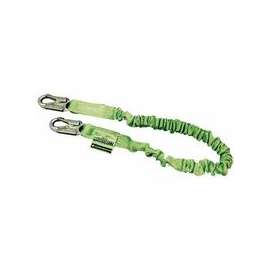 Manyard II Shock-Absorbing Lanyards, 310 lb Capacity, Locking Snap Hooks, 1 Leg