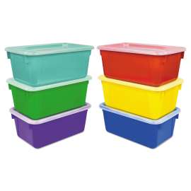 Cubby Bins, 12.25 x 7.75 x 5.13, Assorted, 6/Pack