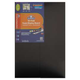 Premium Foam Display Board, CFC-Free Polystyrene, 24 x 36, Black Surface and Core, 12/Carton