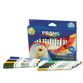 Fine Line Markers, Fine Bullet Tip, Assorted Colors, 36/Set