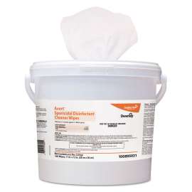 Avert Sporicidal Disinfectant Cleaner Wipes, Chlorine, 11 x 12, 160/Can, 4/CT