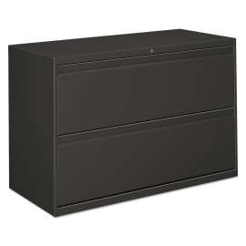 Two-Drawer Lateral File Cabinet, 42w x 18d x 28h, Charcoal