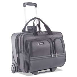 Harry Business Case on Wheels, 8.25" x 8.25" x 13.5", Polyester, Black