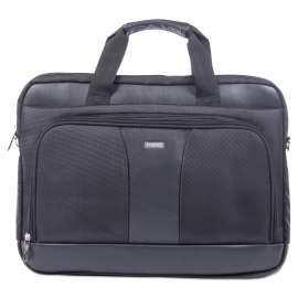 Gregory Executive Briefcase, 18" x 9" x 18", Nylon/Synthetic Leather, Black