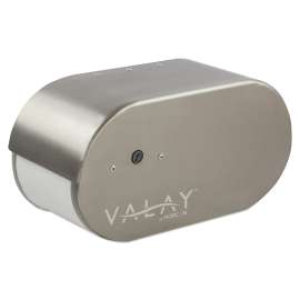 Valay Bathroom Tissue Dispenser, Metal, 4.75" x 12.5" x 6.5", Silver