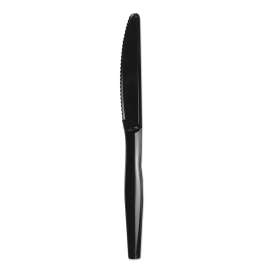 Mediumweight Polystyrene Cutlery, Knife, Black, 1000/Carton