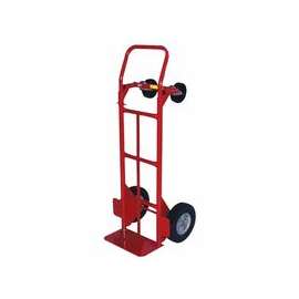 Convertible Hand Trucks, 600 lb Cap., 8 in x 14 in Base Plate, Flow Back Handle