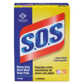Steel Wool Soap Pad, 15 Pads/Box