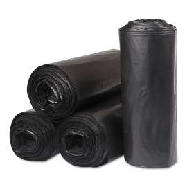 Low-Density Commercial Can Liners, 33 gal, 0.58 mil, 33" x 39", Black, 10/Carton