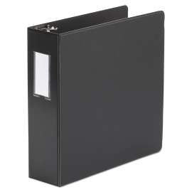 Economy Non-View Round Ring Binder, 3 Rings, 3" Capacity, 11 x 8.5, Black