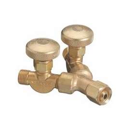 Valved "Y" Connections, 200 PSIG, Brass, Male/Female, RH, 5/8 in - 18