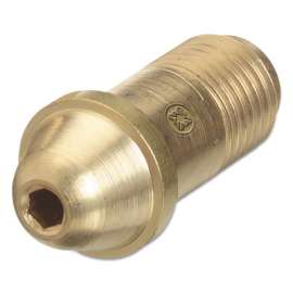 Regulator Inlet Nipples, Acetylene (MC), 1/8" (NPT), 1 1/4" L, Brass, CGA-200
