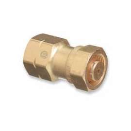 Brass Cylinder Adaptors, CGA-520 "B" Tank Acetylene To CGA-510 POL Acetylene