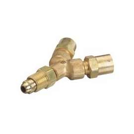 Y Connections, 3,000 PSIG, Brass, Fuel Gas, 1/4 in NPT(M)