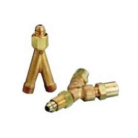 Y Connections, 200 PSIG, Brass, Industrial Air & Water, 5/8 in - 18 (F)