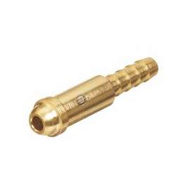 Inert Arc Nipples, 200 PSIG, Brass, 2 7/32 in, 1/4 in Hose ID