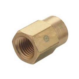 Pipe Thread Reducer Couplings, Connector, Brass, 1/4 in (NPT); 3/8 in (NPT)