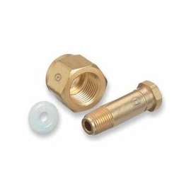 Regulator Inlet Nipples, CO2, 1/4 in (NPT), 2", Stainless Steel, CGA-320