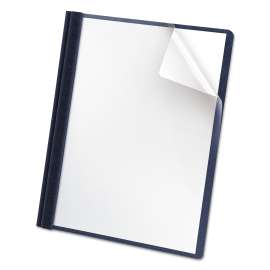 Premium Paper Clear Front Cover, 3 Fasteners, Letter, Blue, 25/Box