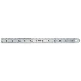 Industrial Precision Stainless Steel Rules, 12 in, Stainless Steel