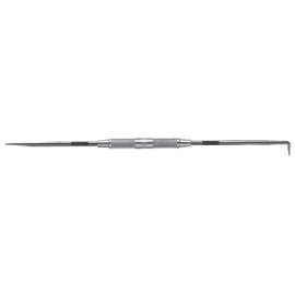 Two Point Scribers, 8 1/2 in, Threaded Steel, Straight Point; Short Bent Point