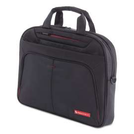Purpose Slim Executive Briefcase, Hold Laptops 15.6", 2.5" x 2.5" x 12", Black