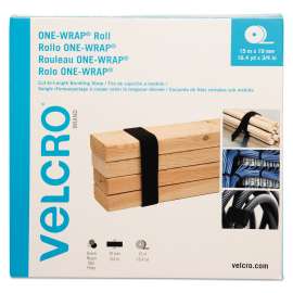 ONE-WRAP Cut-To-Fit Standard-Ties, 0.75" x 49 ft, Black