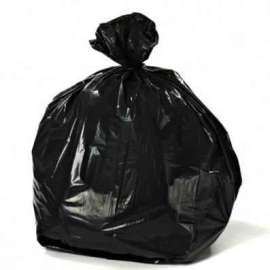 PLASTIC PRINCE 33" x 39" 1.7Mil 33 Gallon Black Garbage Bags, 100/Case