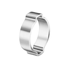 2-Ear Zinc-Plated Hose Clamp, 5/16 in OD, 0.276 in to 0.354 in dia, 0.276 in W