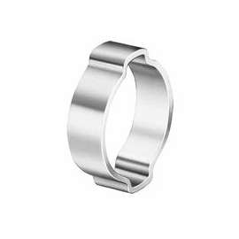 2-Ear Clamps, Zinc-Plated, 0.709 in Dia, 0.315"W, Steel